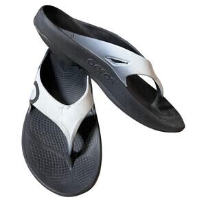Oofos Ooriginal Flip Flop Thong Sport Sandals Black US M9 W11 Recovery Runner